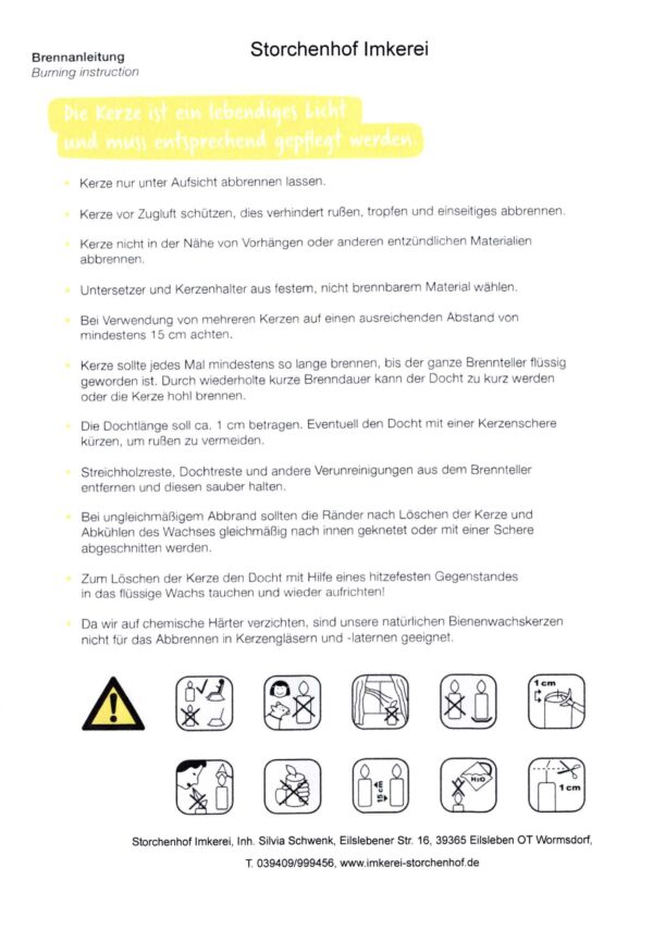 Wabenkerze (gerollt) – Bild 2